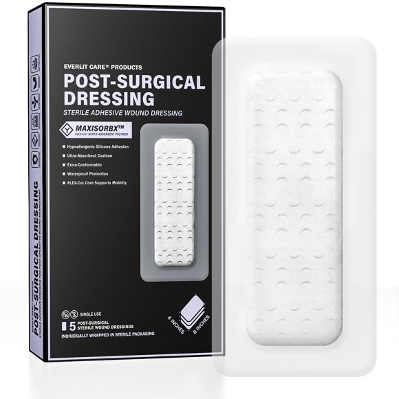 Apósito para heridas EVERLIT CARE 10x20 cm Estéril Impermeable (paquete de 5)