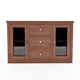 thumbnail image 1 of Buffet Berlin Madera Nogal Vidrio, 1 of 3