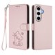 thumbnail image 1 of Samsung Galaxy S24 FE Funda Billetera con Estampado de Gato, Rosa, 1 of 6