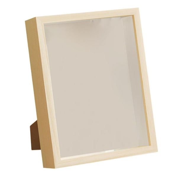 Caja de sombra DIY, marco de madera, marco de fotos, artesanías, caja de exhibición de flores secas, estuche de exposición conmemorativo para fotos de