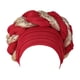 thumbnail image 3 of Turbante Africano Para Mujer, Pañuelo Para La Cabeza, Cubierta Para El Pelo Trenzada Con Lentejuelas, Gorro Rojo., 3 of 3