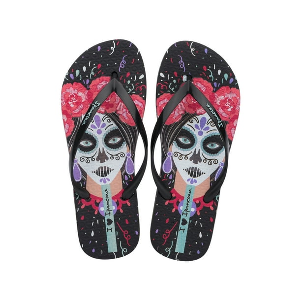 Sandalia Mujer Negro/Rosa Mexican Ipanema