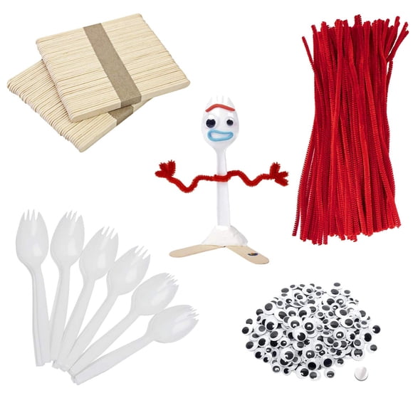 Set de manualidades KAISHANE Forky DIY con 100 juegos con limpiapipas rojos