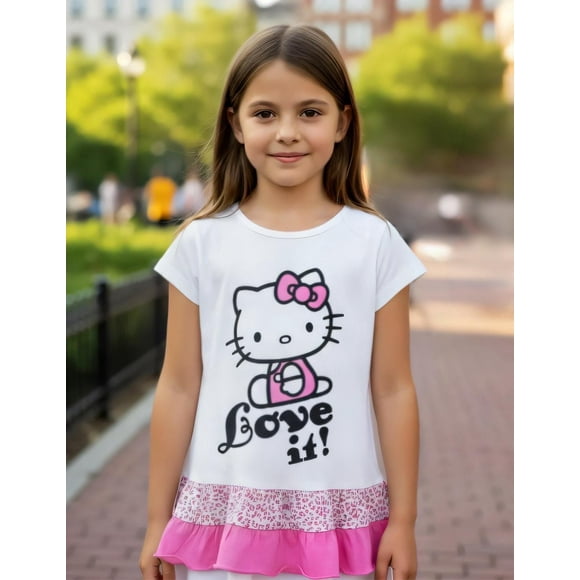 Polera Niña Hello Kitty beige 6