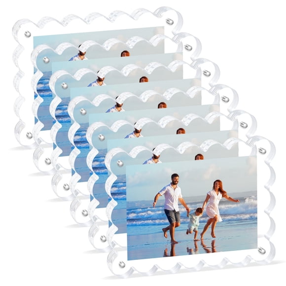 Marco de fotos Novacrylion 4x6 pulgadas, pack de 6, acrílico