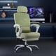 thumbnail image 2 of Silla de escritorio de oficina DUMOS Ergonomic Gaming con reposapiés, color verde claro, 2 of 4