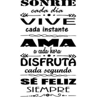 Rienda Libre Graphics - Frase Deco Sonríe Cada Día Vive Cada Instante No.1 Fr‑11022