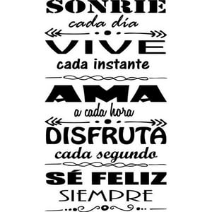 Rienda Libre Graphics - Frase Deco Sonríe Cada Día Vive Cada Instante No.1 Fr‑11022