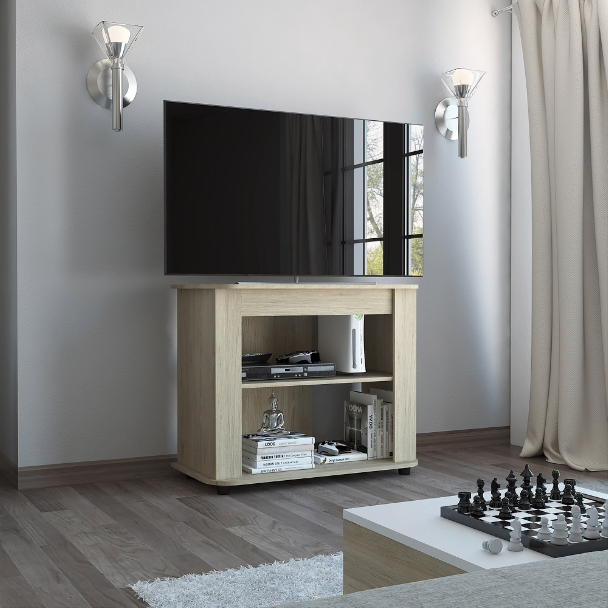 Tuhome - Rack Tv 40" Maori Rovere 75x90x45 Cm