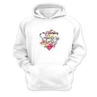 Genérico - Poleron Canguro Enfermera Blanco Talla Xs Unisex