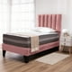thumbnail image 1 of Cama Europea Valencia P + Respaldo Cadiz 1 PL Felpa Palo Rosa, 1 of 6
