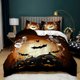 thumbnail image 2 of Halloween Duvet Cover Queen King Cartoon Pumpkin Comforter Cover Lantern Bedding Set MicrofiberGhost Quilt Cover for Boys Girls, 2 of 5