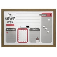 Vgo - Pizarra Plastica 40X60 Cm Teenager Caoba