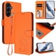 thumbnail image 2 of Carcasa Billetera de Cuero Sintético para Samsung Galaxy A55 5G, Naranja, 2 of 6