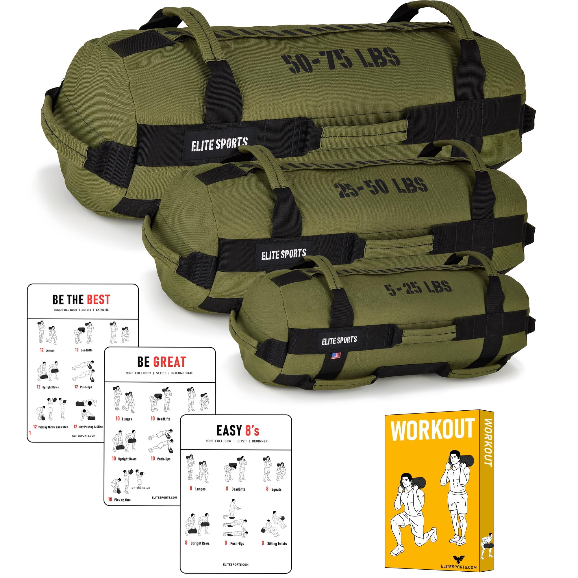 Workout Sandbag Elite Sports, Versátil Y De Entrenamiento Intensivo