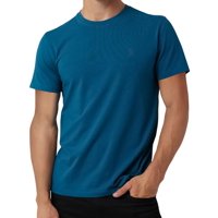 Camiseta Dkny Algodón Suave Corte Clásico Cuello Redondo Azul Mar