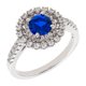 thumbnail image 3 of Anillo Elegant Confetti Paris Halo 18k Oro, 43 zircón cúbico, 3 of 10