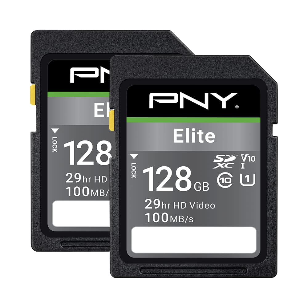 Tarjeta De Memoria Pny Elite 128gb Class 10 U1 V10 Sdxc - 100 Mb/s