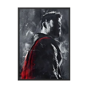 Creango - Cuadro Poster Enmarcado Thor Marvel Decorativo