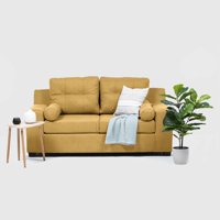 Intermuebles - Sofá 3 Cuerpos Santi Tela Mostaza