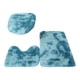 thumbnail image 3 of Juego De 3 Alfombrillas De Baño Con Tapa De Inodoro Absorbente Para Bañera Azul Oscuro, 3 of 5