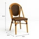 thumbnail image 4 of Silla de Exterior Estilo Francés con Marco Dorado y Ratán Oscuro, 4 of 7