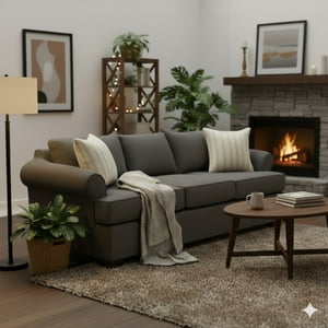 Sitial Home - Sofá 3 Cuerpos Rudithg Marengo Con Asientos De Resortes Full Comfort Plus