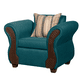 thumbnail image 3 of Juego De Living 2-1-1 MARSELLA Turquesa, 3 of 3
