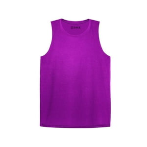Snix - Camiseta Dry Fit Sin Mangas Cuello Polo Morado Talla M
