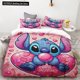 thumbnail image 1 of Duvet Cover Cute Stitch Children's Adult Bedding Set One Duvet Cover Two Pillowcases Single Double Bed Size No Padding Inside Bed Sheets, 1 of 5