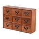 thumbnail image 5 of Mueble De Sobremesa Con 9 Cajones Retro Look Para Muebles De Oficina Marrón, 5 of 5