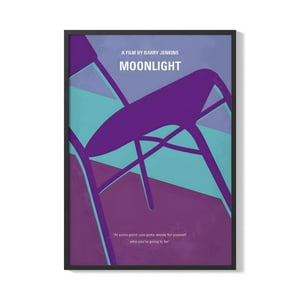 Creango - Cuadro Poster Enmarcado Moonlight Decorativo
