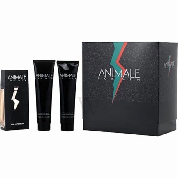 Eau de toilette Perfume Animale para hombre, 100 ml, más bálsamo y gel de baño para cabello y cuerpo