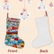 thumbnail image 3 of Los Pitufos Tema: Calcetines de Navidad, fino lino blanco para colgar en escaleras y chimenea, decoración navideña para el hogar, regalo de Navidad. 54cm × 38cm, 3 of 5