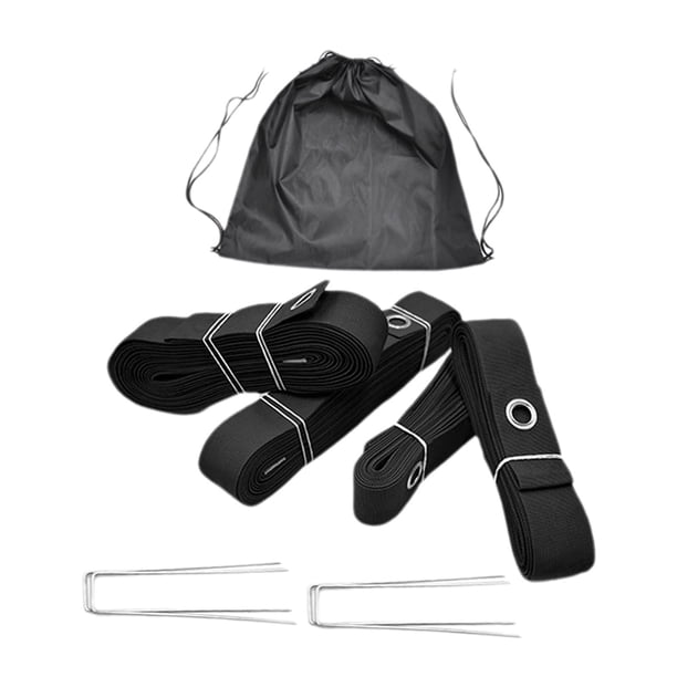 Líneas de Voleibol de Playa Ejercicio de Entrenamiento de Campo de Demarcación de Líneas Portátiles Kit de Marcador de Cancha para Deportes Al Aire Li Negro