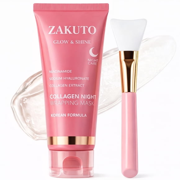 Máscara facial ZAKUTO Colágeno Nocturna 75 ml + Cepillo