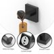 thumbnail image 3 of Ruacq Ganchos para Toallas de Baño Negro Mate de Acero Inoxidable, 2 Piezas, 3 of 5