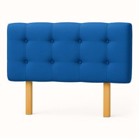 Ethan Desing - Respaldo 2 Plazas Botón Repujado Azul