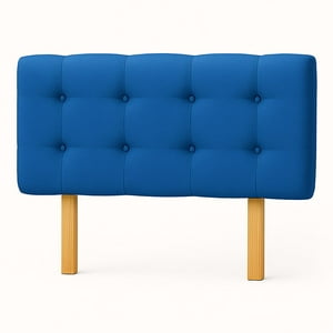 Ethan Desing - Respaldo 2 Plazas Botón Repujado Azul