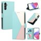 thumbnail image 1 of Funda Cartera Tricolor para Samsung Galaxy A35 5G con Soporte, Verde, 1 of 6