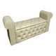 thumbnail image 2 of Banqueta Baul HVM Capitone beige CueroPU B/diamante, 2 of 3