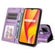 thumbnail image 5 of Funda tipo cartera FOXDOCK para Realme C15 , diseño girasol en relieve, cuero PU, cierre magnético, soporte y tarjetero, 5 of 5