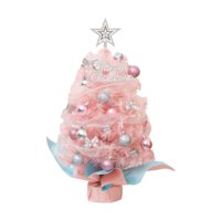 Magideal - Mini Árbol De Navidad, Árbol De Navidad Iluminado, Árbol En Miniatura, Pequeño Árbol De Navidad Artificial Para Fiesta De Navidad Del Festival De Mant Rosa Claro