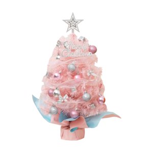 Magideal - Mini Árbol De Navidad, Árbol De Navidad Iluminado, Árbol En Miniatura, Pequeño Árbol De Navidad Artificial Para Fiesta De Navidad Del Festival De Mant Rosa Claro