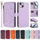thumbnail image 3 of Funda Cartera Mariposa para [iPhone 14 Plus] con Soporte y Cremallera Morado claro, 3 of 6