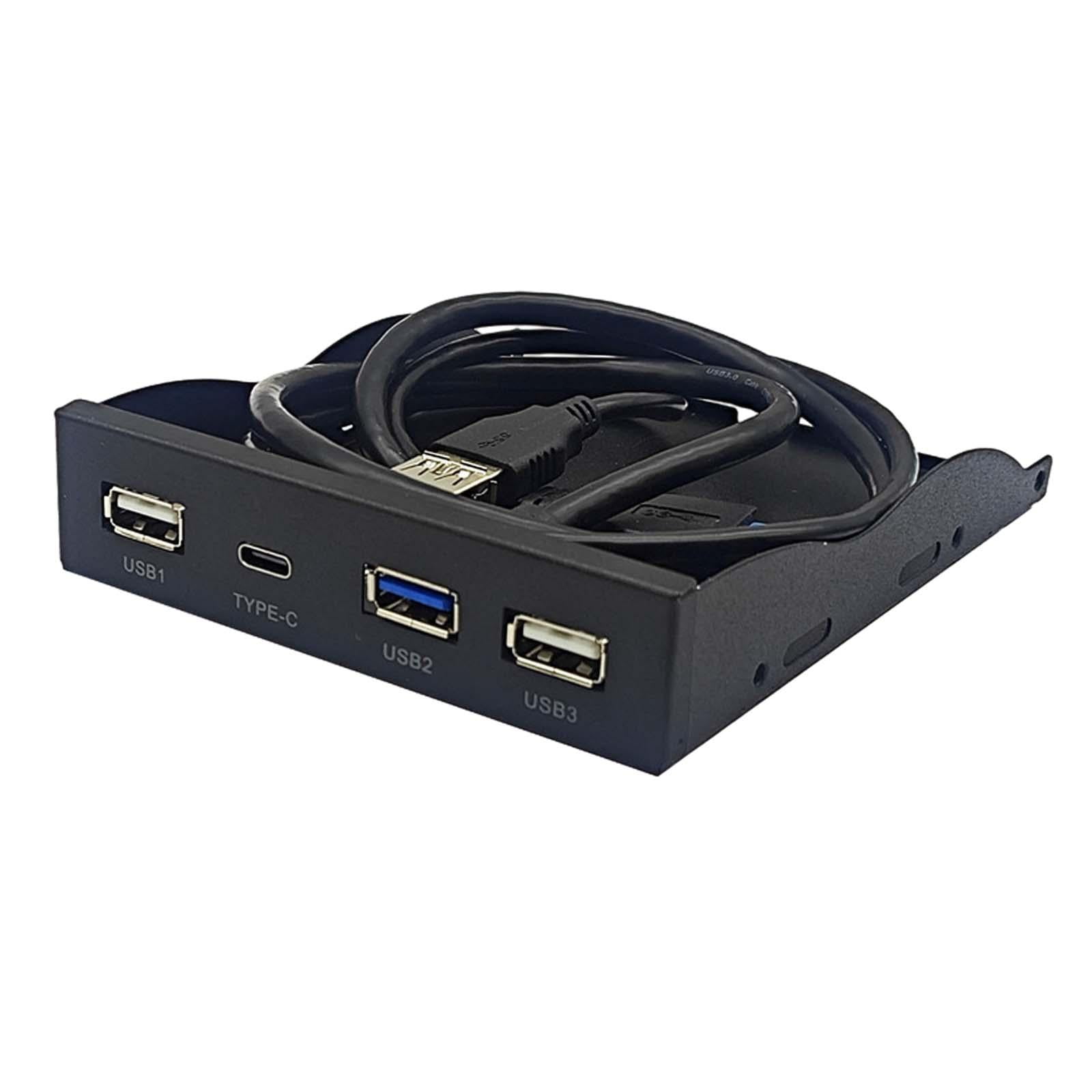 Magideal - Panel Frontal De 3,2 Pulgadas Tipo C Y Puerto Usb 3,2 Gen1, Conector Reversible, Concentrador Usb Duradero, Bahía De Unidad De Disquete, Accesorios De