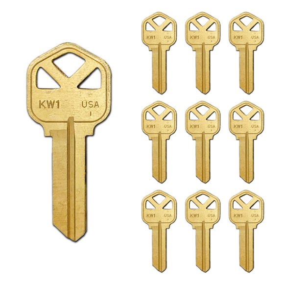 Llaves en blanco SUMMIT DOORWARE KW1 de latón, paquete de 10
