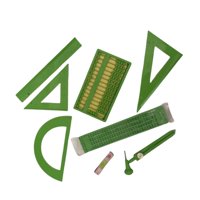 Magideal - Juego De 9 Reglas Braille Genéricas, Útiles De Aprendizaje, Portátiles, Resistentes, Prácticas, Diseño Ergonómico, Herramienta De Geometría Matemática