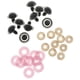 thumbnail image 5 of Ojos de juguete de seguridad de plástico de 10 piezas + no tejidos con purpurina + arandela 20 mm rosa, 5 of 5