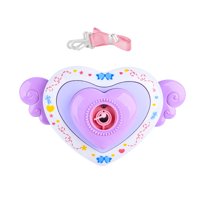 Magideal - Fabricante De Burbujas Automático Portátil Con , Música Y Correa Para El Hombro, Soplador De Burbujas A Para Bodas, Césped, Jardín, , Púrpura